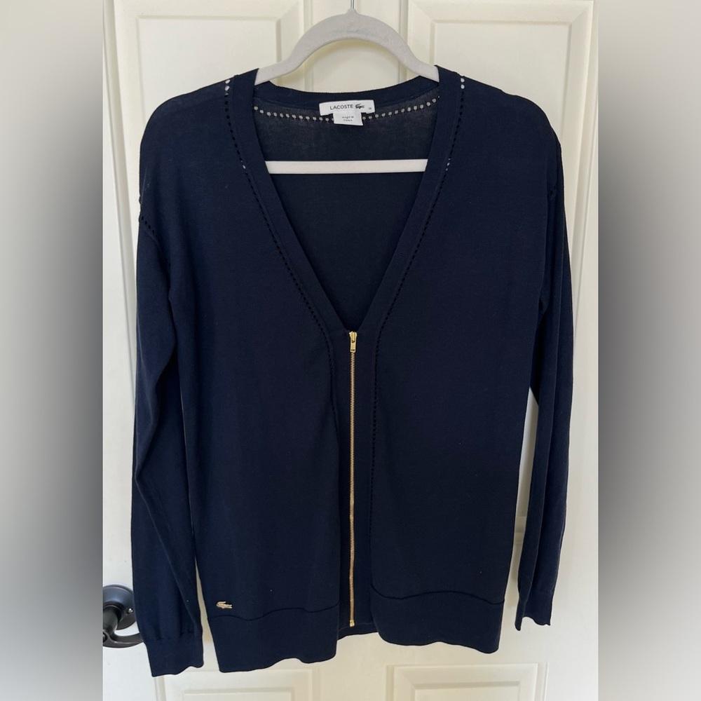 Lacoste Navy Blue Cardigan